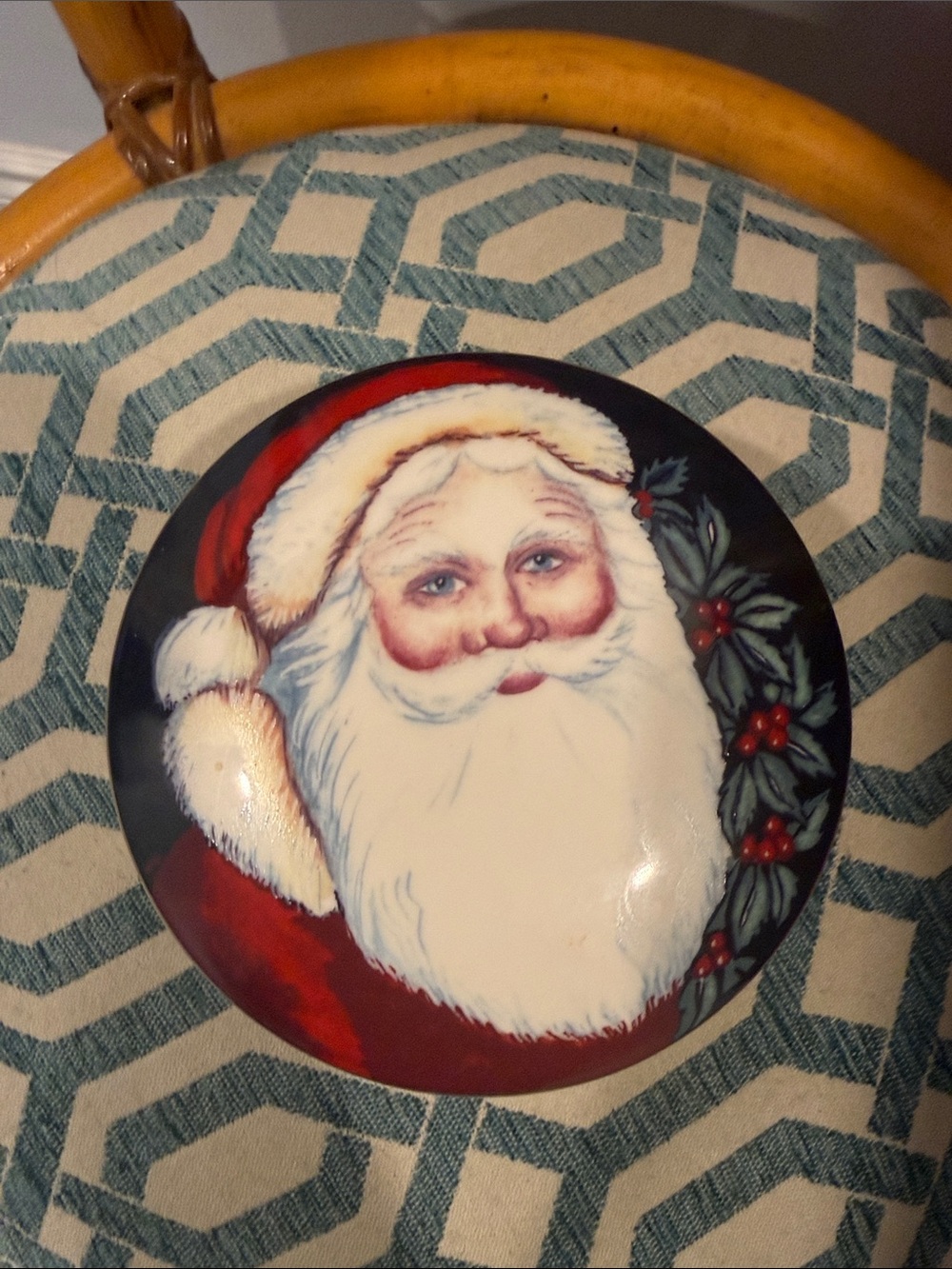 Mikasa Santa Trinket Box in Red, White, Green, Black